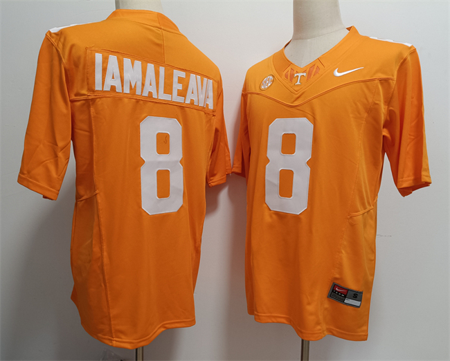 Men's Tennessee Volunteers #8 Nico Iamaleava Orange F.U.S.E Stitched Jersey