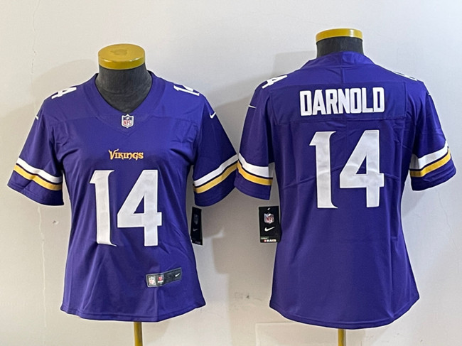 Youth Minnesota Vikings 14 Sam Darnold Purple Vapor Untouchable Limited Stitched Jersey