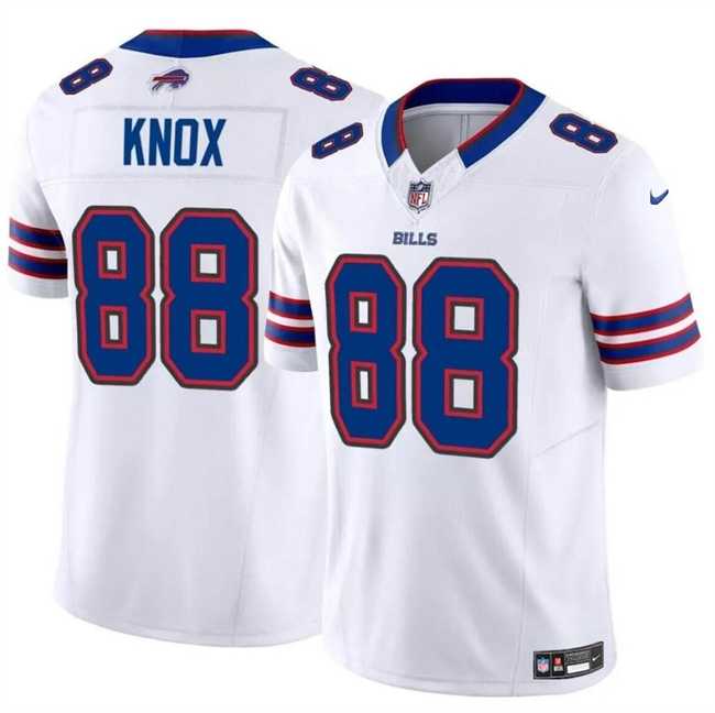 Men's Buffalo Bills #88 Dawson Knox White 2024 F.U.S.E. Vapor Untouchable Limited Stitched Football Jersey