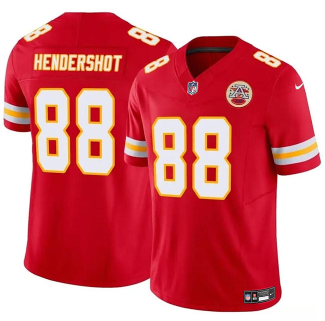 Men’s Kansas City Chiefs #88 Peyton Hendershot Red 2024 F.U.S.E Vapor Untouchable Limited Stitched Football Jersey