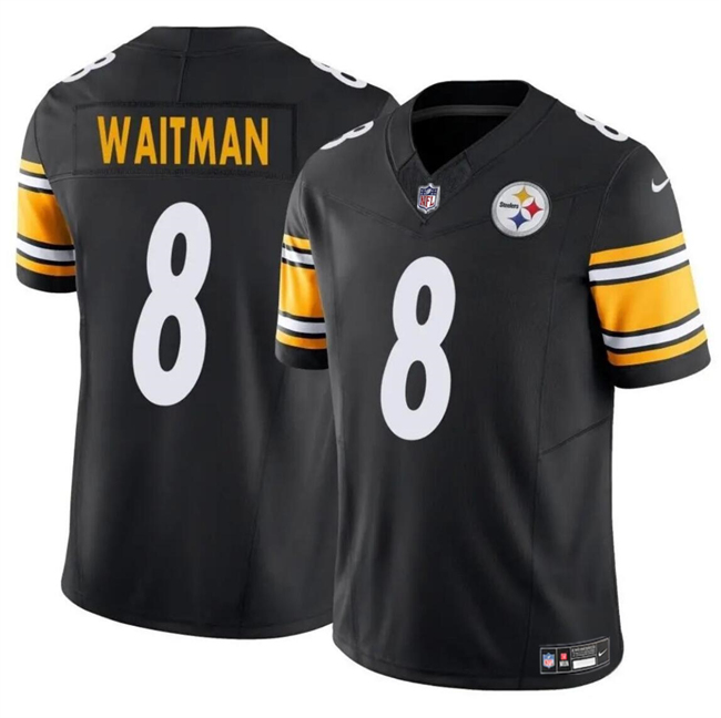 Men's Pittsburgh Steelers #8 Corliss Waitman Black 2024 F.U.S.E. Alternate Vapor Untouchable Limited Stitched Jersey