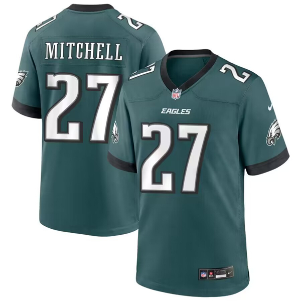 Men's Philadelphia Eagles #27 Quinyon Mitchell Green Limited Football Stitched Game Jersey