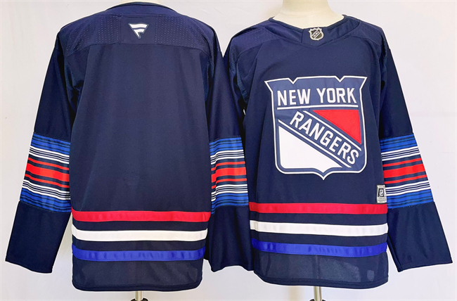 Men's New York Rangers Blank Navy 2024-25 Stitched Hockey Jersey