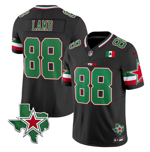 Men's Dallas Cowboys #88 CeeDee Lamb Black 2024 F.U.S.E. Mexico Vapor Untouchable Limited Stitched Jersey