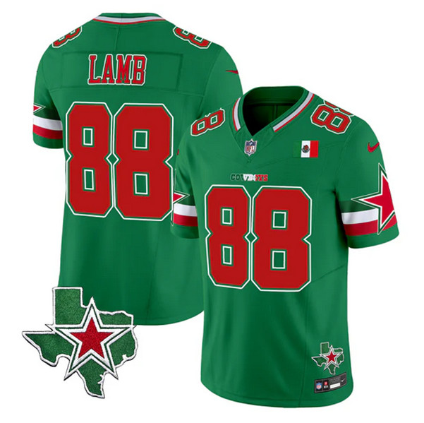 Men's Dallas Cowboys #88 CeeDee Lamb Green 2024 F.U.S.E. Mexico Vapor Untouchable Limited Stitched Jersey