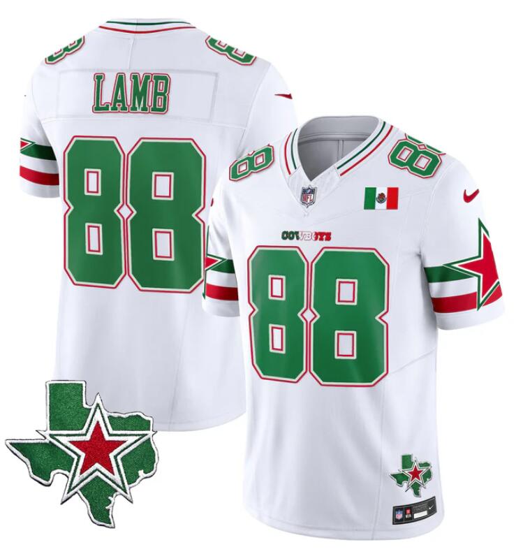 Men's Dallas Cowboys #88 CeeDee Lamb White 2024 F.U.S.E. Mexico Vapor Untouchable Limited Stitched Jersey