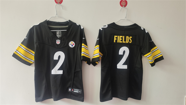 Youth Pittsburgh Steelers #2 Justin Fields F.U.S.E Black Vapor Stitched Football Jersey