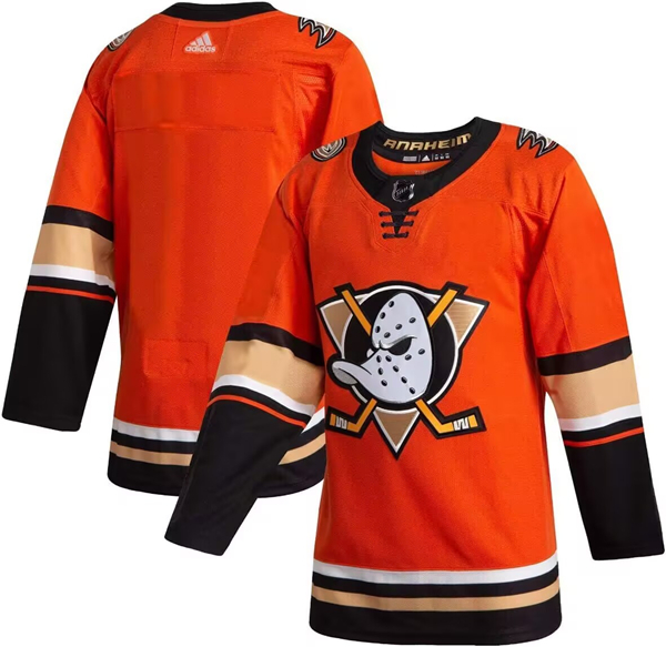 Men's Anaheim Ducks Blank Orange Stitched Hockey Jersey