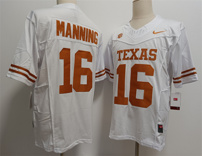 Men's Tennessee Vols #16 Peyton Manning White F.U.S.E Stitched Jersey