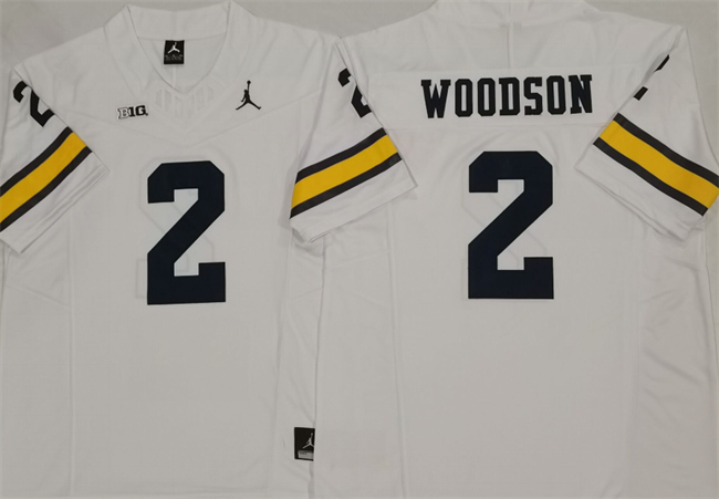 Men's Michigan Wolverines #2 Charles Woodson 2023 F.U.S.E. White Stitched Jersey