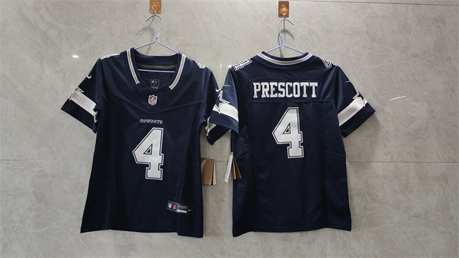 Youth Dallas Cowboys #4 Dak Prescott Navy 2023 F.U.S.E. Limited Stitched Football Jersey