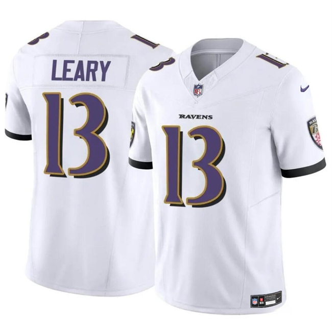 Youth Baltimore Ravens #13 Devin Leary White 2023 F.U.S.E Vapor Limited Football Jersey