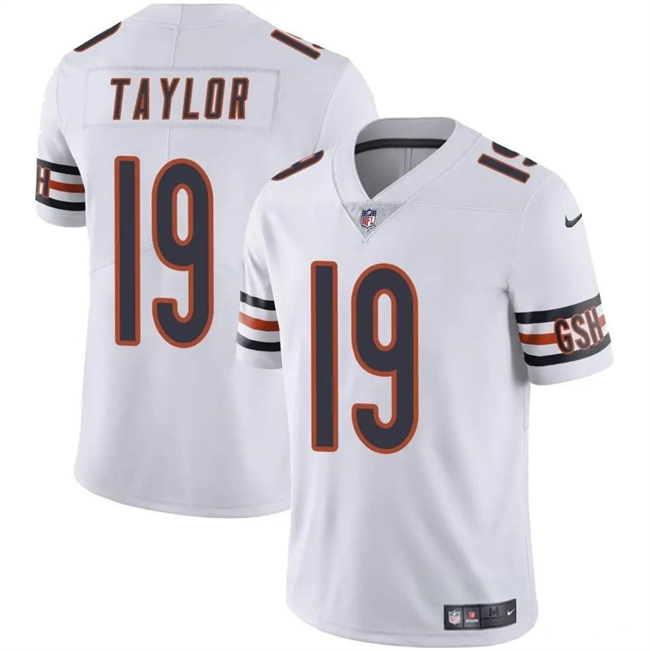 Youth Chicago Bears #19 Tory Taylor White Vapor Stitched Football Jersey