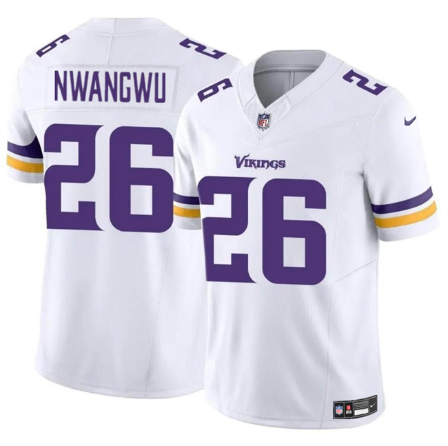 Youth Minnesota Vikings #26 Kene Nwangwu White 2023 F.U.S.E. Vapor Untouchable Limited Stitched Jersey