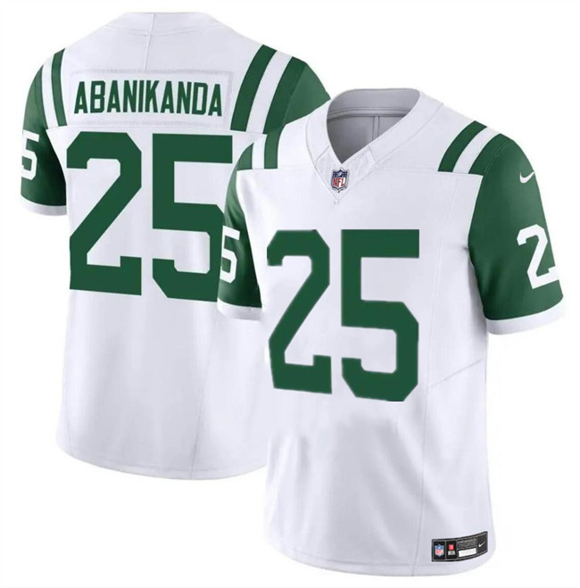 Youth New York Jets #25 Israel Abanikanda White Classic Alternate Vapor F.U.S.E. Limited Stitched Football Jersey