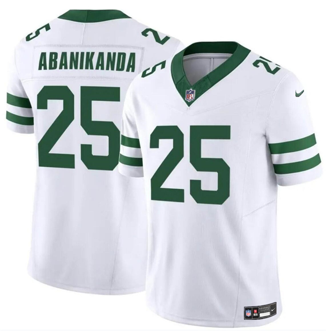 Youth New York Jets #25 Israel Abanikanda White 2024 F.U.S.E. Vapor Limited Stitched Jersey