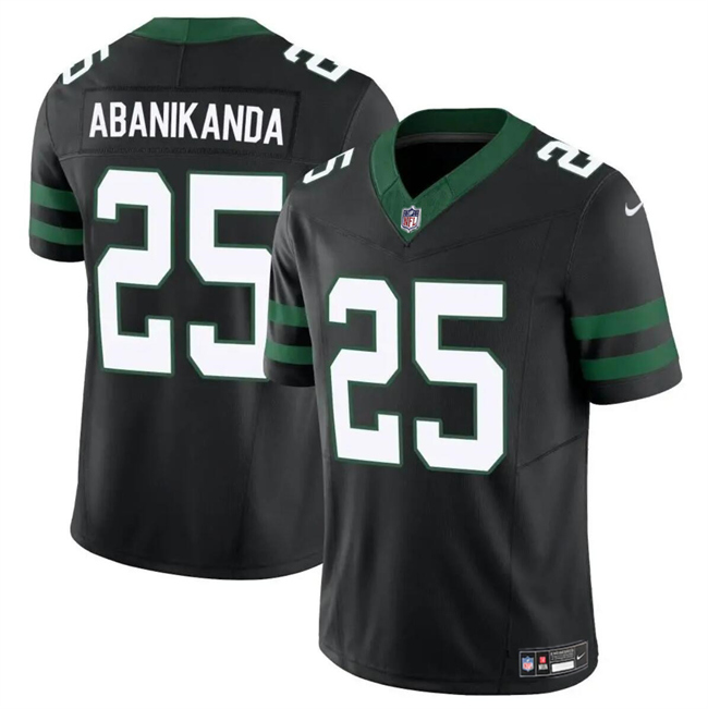 Youth New York Jets #25Israel Abanikanda Black 2024 F.U.S.E. Vapor Limited Stitched Jersey