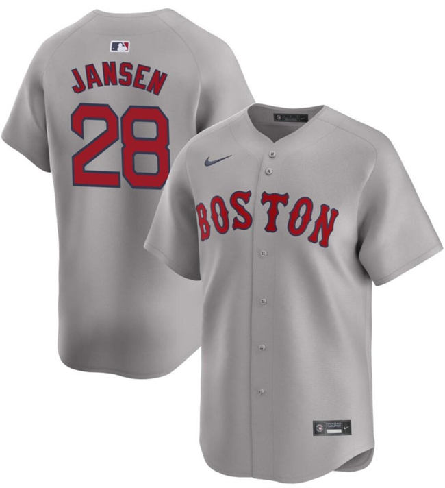 Youth Boston Red Sox #28 Danny Jansen Grey 2024 Away Limited Stitched Baseball Jersey