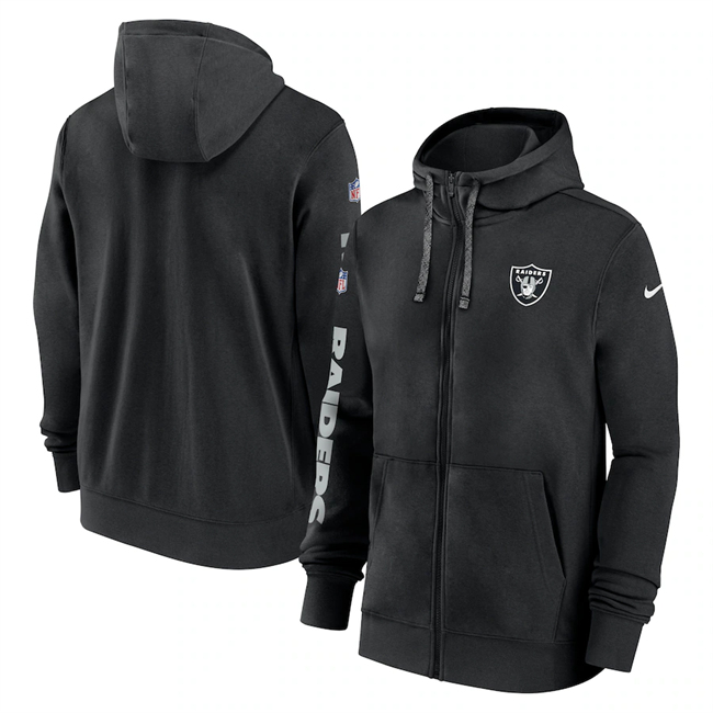 Men's Las Vegas Raiders Black 2024 Team Full-Zip Hoodie