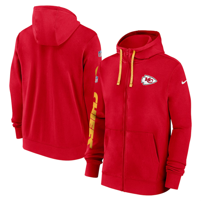 Men's Kansas City Chiefs Red 2024 Team Full-Zip Hoodie