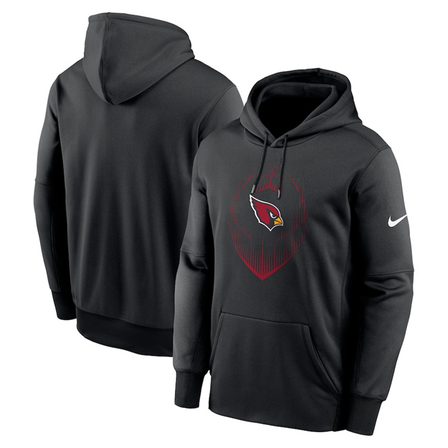 Men's Arizona Cardinals Black Icon Performance Pullover Hoodie