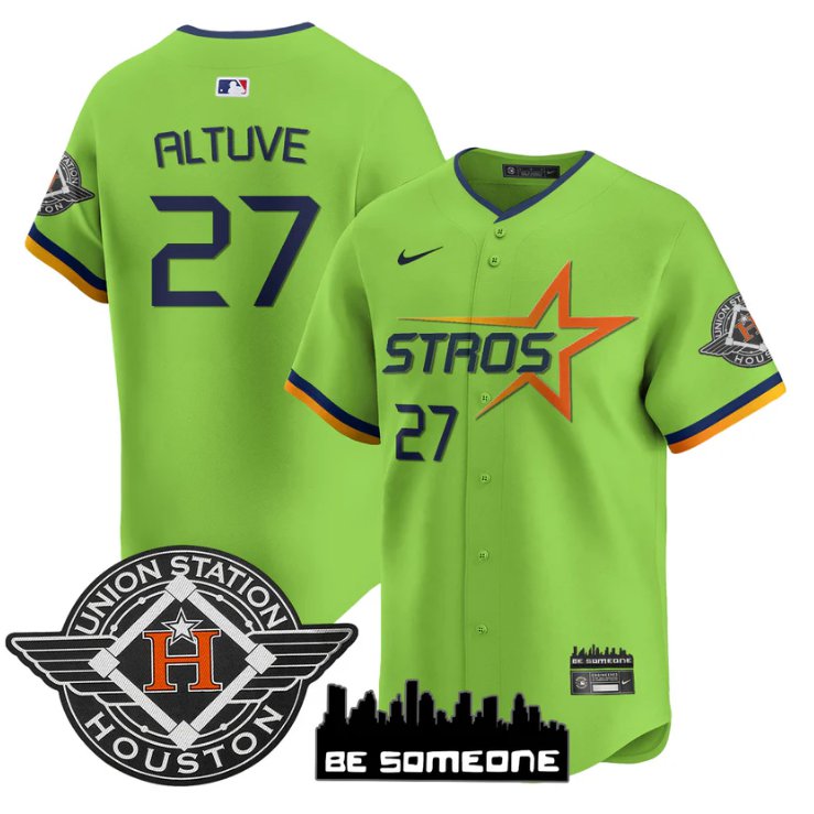 Custom Houston Astros Green 2025 City Connect Limited Stitched Jersey