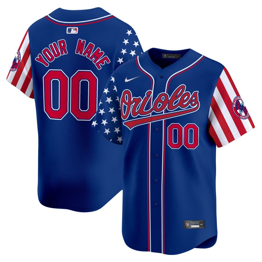 Baltimore Orioles Active Player Custom Royal 2025 Independence Day Limited Stitched Baseball Jersey