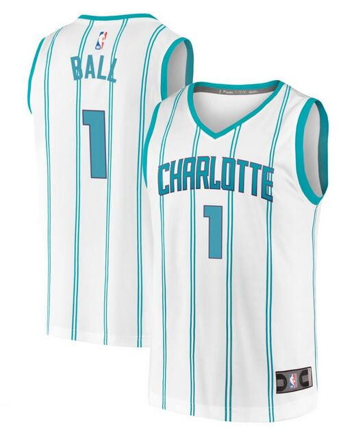 Men's Charlotte Hornets #1 LaMelo Ball Association Edition White Stitched Basketball Jersey