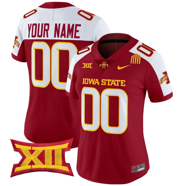 All-Gender Iowa State Cyclones Custom 2024 F.U.S.E. Vapor Limited Big 12 XII Patch College Football Stitched Cardinal Alternate Jersey