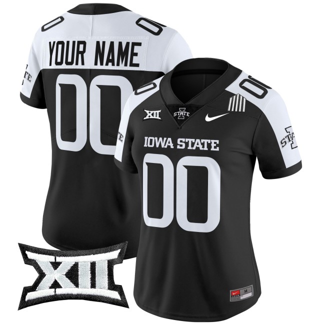 All-Gender Iowa State Cyclones Custom 2024 F.U.S.E. Vapor Limited Big 12 XII Patch College Football Stitched Black Alternate Jersey