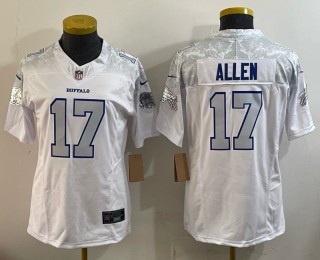 Women's Buffalo Bills #17 Josh Allen White 2025 F.U.S.E. “Rivalries” Vapor Untouchable Stitched Football Jersey(Run Small)