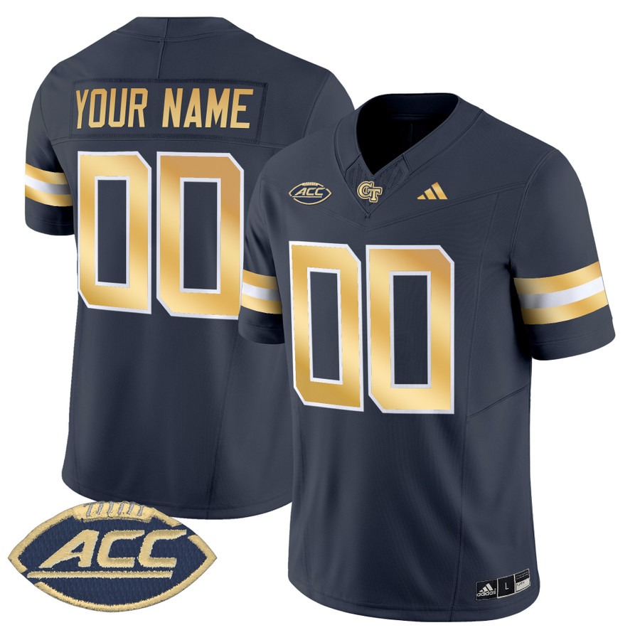 Men's Georgia Tech Yellow Jackets Custom Dark Grey 2025 Vapor F.U.S.E. Limited Stitched Football Jersey Men's Georgia Tech Yellow Jackets Custom Dark Grey 2025 Vapor F.U.S.E. Limited Stitched Football Jersey