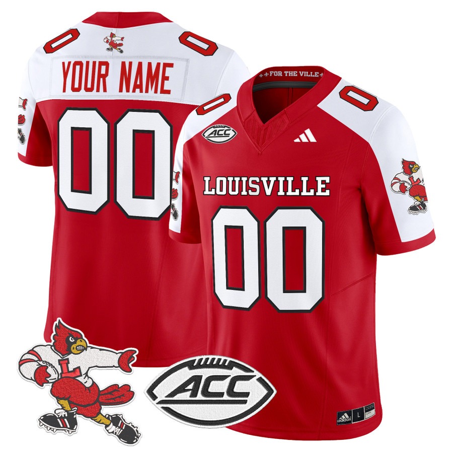Men's Louisville Cardinals 1980s Throwback Vapor F.U.S.E. Limited Custom Stitched Football Jersey - Red Alternate