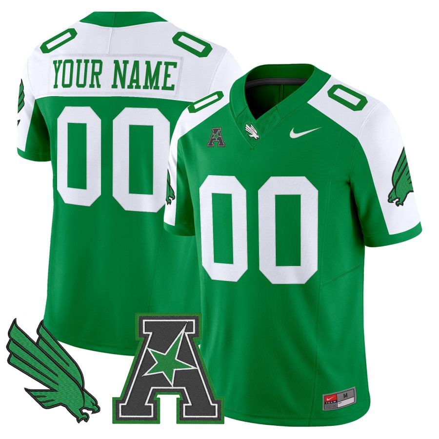 Men's North Texas Mean Green Custom Green Alternate F.U.S.E. 2025 Vapor Limited Stitched Football Jersey Men's North Texas Mean Green Custom Green Alternate F.U.S.E. 2025 Vapor Limited Stitched Football Jersey