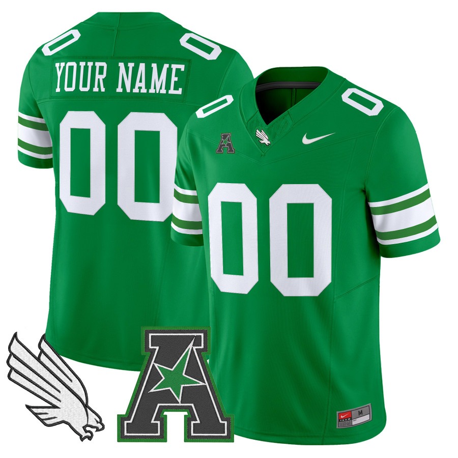 Men's North Texas Mean Green Custom Home F.U.S.E. 2025 Vapor Limited Stitched Football Jersey Men's North Texas Mean Green Custom Home F.U.S.E. 2025 Vapor Limited Stitched Football Jersey