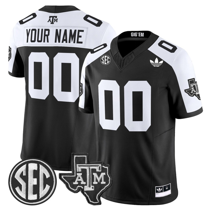 Men's Texas A&M Aggies Custom Black Alternate 2025 Vapor F.U.S.E. Limited V2 Stitched Football Jersey