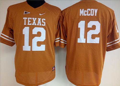Men's Texas Longhorns #12 Colt McCoy Orange Nike Stitched College Football Jersey Men's Texas Longhorns #12 Colt McCoy Orange Nike Stitched College Football Jersey