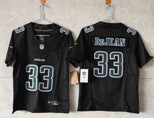 Women's Philadelphia Eagles #33 Cooper DeJean Black F.U.S.E. Vapor Untouchable Limited Stitched Football Jersey(Run Small) Women's Philadelphia Eagles #33 Cooper DeJean Black F.U.S.E. Vapor Untouchable Limited Stitched Football Jersey(Run Small)