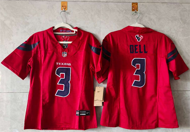 Women's Houston Texans #3 Tank Dell Red 2024 F.U.S.E Vapor Stitched Jersey (Run Small) Women's Houston Texans #3 Tank Dell Red 2024 F.U.S.E Vapor Stitched Jersey (Run Small)