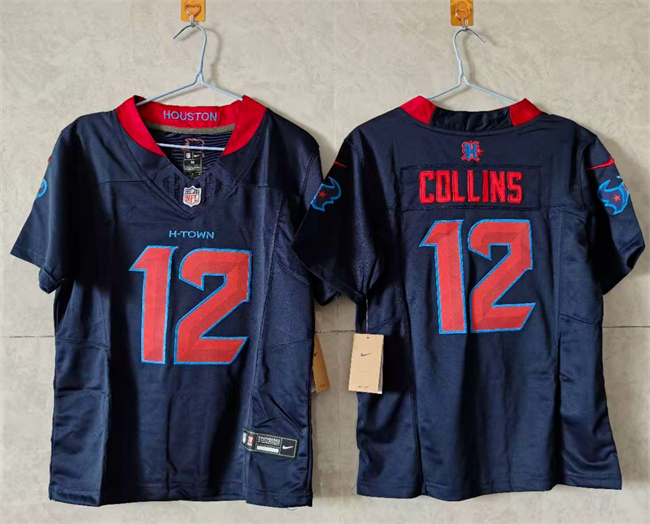 Women's Houston Texans #12 Nico Collins White 2024 F.U.S.E Vapor Stitched Jersey (Run Small) Women's Houston Texans #12 Nico Collins White 2024 F.U.S.E Vapor Stitched Jersey (Run Small)
