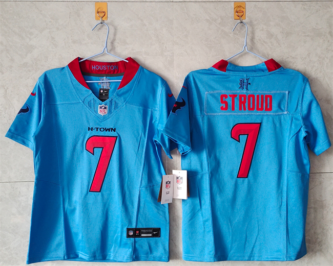 Women's Houston Texans #7 C.J. Stroud Blue 2024 F.U.S.E Vapor Stitched Jersey (Run Small) Women's Houston Texans #7 C.J. Stroud Blue 2024 F.U.S.E Vapor Stitched Jersey (Run Small)