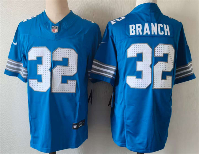 Women's Detroit Lions #32 Brian Branch Blue 2024 F.U.S.E. Vapor Limited Stitched Jersey(Run Smaller) Women's Detroit Lions #32 Brian Branch Blue 2024 F.U.S.E. Vapor Limited Stitched Jersey(Run Smaller)