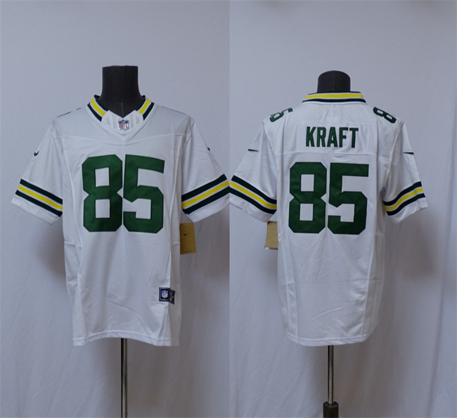 Men's Green Bay Packers #85 Tucker Kraft White Vapor 2025 F.U.S.E. Limited Stitched Football Jersey