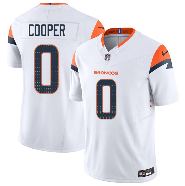 Men's Denver Broncos #0 Jonathon Cooper White 2025 F.U.S.E. Vapor Limited Stitched Football Jersey Men's Denver Broncos #0 Jonathon Cooper White 2025 F.U.S.E. Vapor Limited Stitched Football Jersey