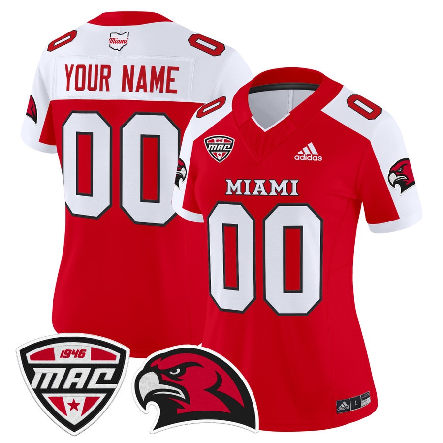 Women's Miami (OH) RedHawks Custom Red Alternate F.U.S.E. 2025 Nike Stitched Football Jersey