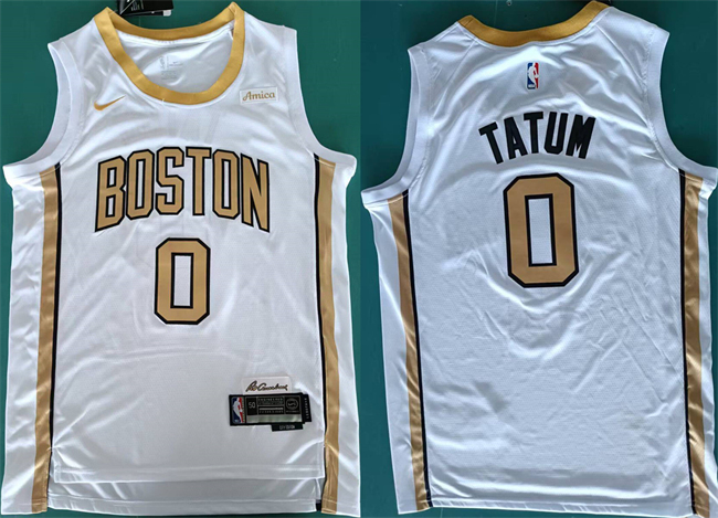 Men's Boston Celtics #0 Jayson Tatum White 2025-26 City Edition Stitched Basketball Jersey