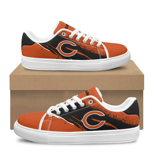 Women's Chicago Bears Low Top Casual Sneakers Shoes 001 Women's Chicago Bears Low Top Casual Sneakers Shoes 001