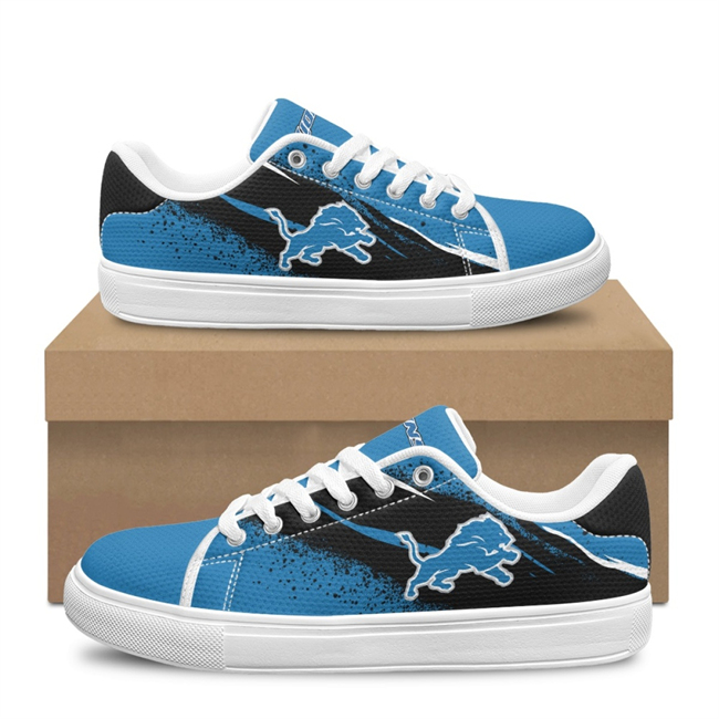 Men's Detroit Lions Low Top Casual Sneakers Shoes 001