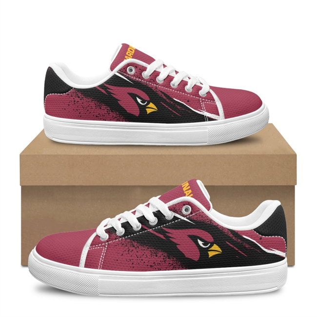 Men's Arizona Cardinals Low Top Casual Sneakers Shoes 001