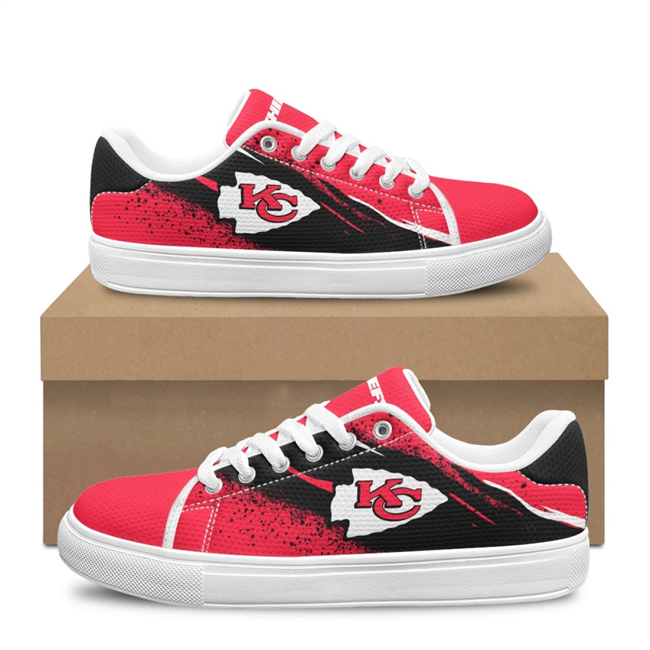 Men's Kansas City Chiefs Low Top Casual Sneakers Shoes 001